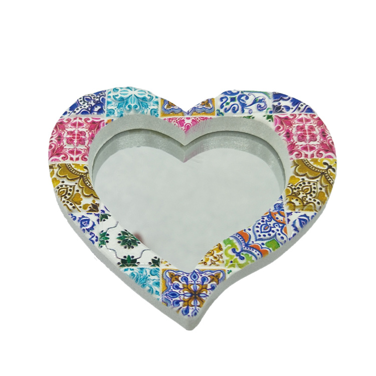 Resin Printing Heart Shape Magnet Mirror Fridge Magnet