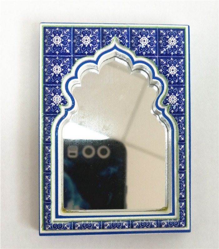 Custom Qatar Souvenir Resin Mirror Fridge Magnet