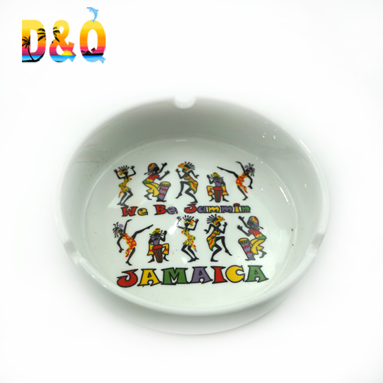 Manufacturer Wholesale Souvenir Personalized Porcelain Smoking Custom Logo Ceramic Ashtray