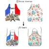 Kitchen Cooking Set Pot Holder Oven Mitt Apron Custom Design Cotton Apron