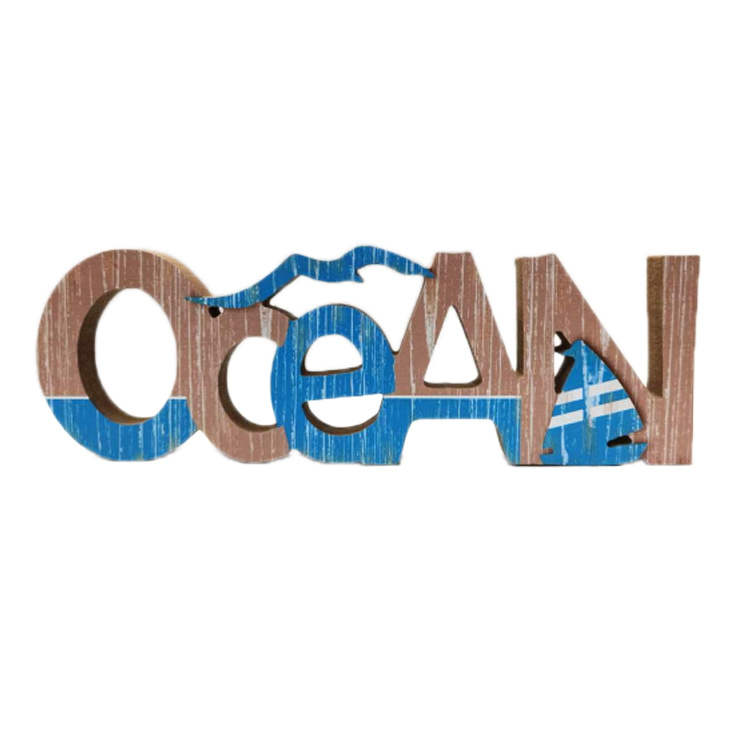 Custom Letter Wood Signs Beach Ocean Home Decor Welcome Signs Wood Home Decor