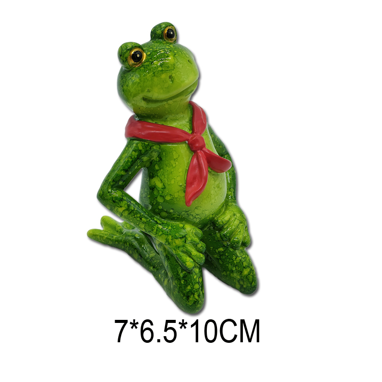 Wholesale Animal Creative Home Decor Funny Yoga Frog Statue Resin Frog Figurine