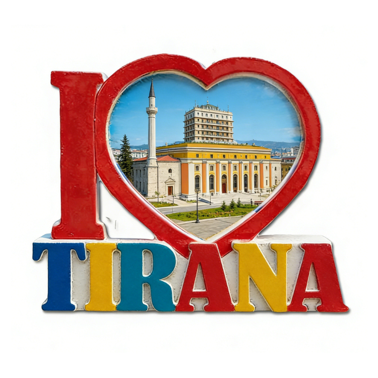 Custom Design Resin Printed Saranda Tirana Albania Souvenir Fridge Magnet