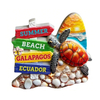 Customized Logo Resin Shell Sea Turtle Galapagos Islands Ecuador Souvenir Fridge Magnet