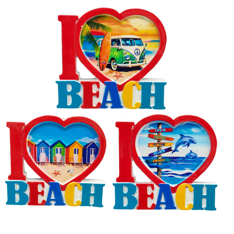 Customized Logo France Beach Surf Saint Tropez Resin Magnet St.Tropez Souvenir Fridge Magnet