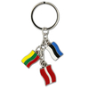 Customized Logo Metal Flag Kering Estonia Latvia Lithuania Souvenir Baltic States Keychain