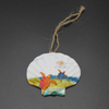 Custom Printed Shell Shaped Resin Christmas Ornament for Hanging