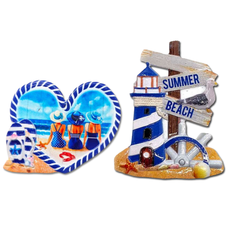 Factory Custom Logo Resin Beach Chair Design Magnet Barcelona Spain Souvenir Sitges Fridge Magnet