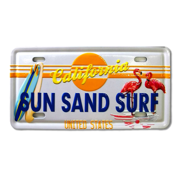 Custom logo Tourist Souvenir Tinplate Magnet Promotional Rectangle Tin Fridge Magnet