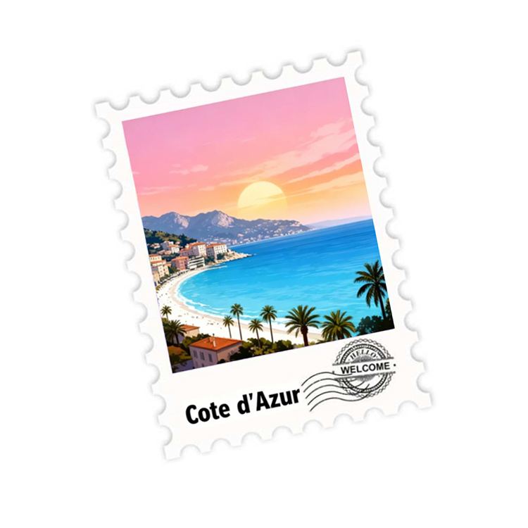 Custom Logo Resin Printing Nice France Souvenir Cote d Azur Fridge Magnet