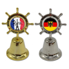 Custom Logo Country Tourist Metal Craft Bell Rotatable Germany Paris Souvenir Dinner Bell