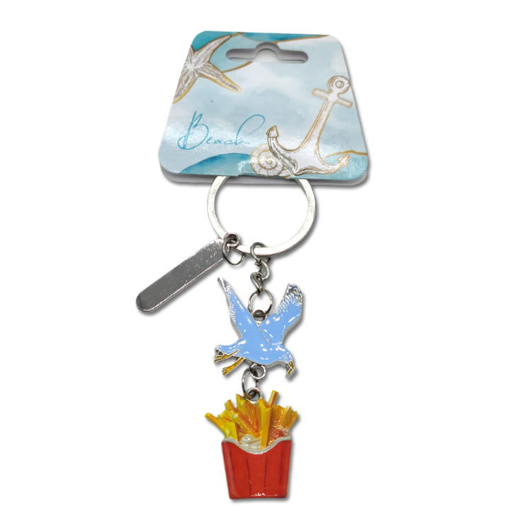 Custom Logo Metal Keyring Nordic Iceland Souvenir Puffin Keychain