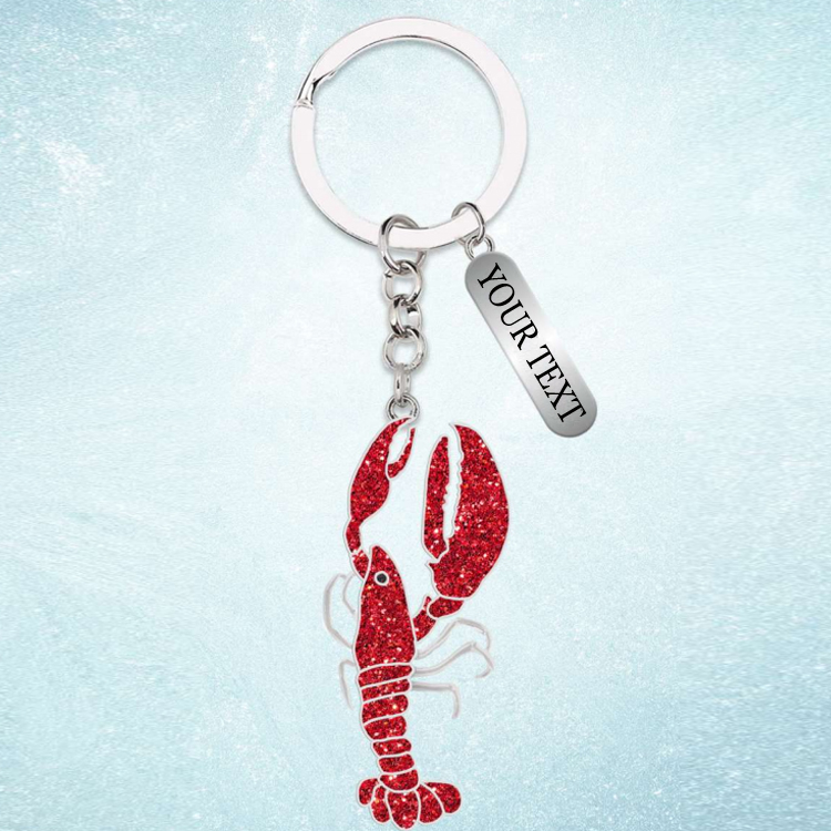 Custom Logo Tourist Souvenir Personalized Alloy Metal Crab Keyring Crab Keychain