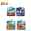 Wholesale Customized Logo I love Beach Souvenir Pvc Keychain Custom Rubber Letter Keychain