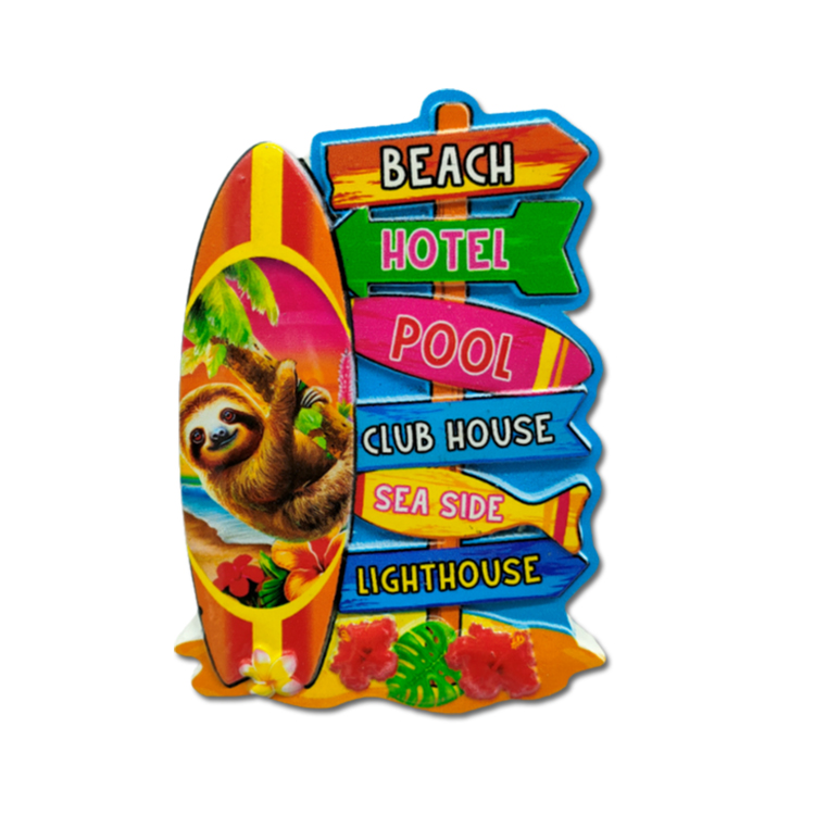 Resin Surf Surfboard Florida Miami Beach Souvenir Fridge Magnet