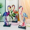 New Design Colorful Indoor Modern Home Decor Resin Flamingo Statue