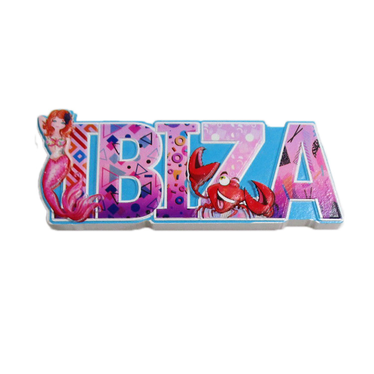 Customized Resin Printing Spain Beach Ibiza Souvenir Fridge Magnet