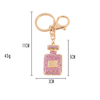 2022 New Arrivals Rhinestone Women Girls Bag Pendant Keychain Perfume Bottle Keychains