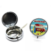 Promotional Beach Souvenir Custom Metal Portable Pocket Ashtray