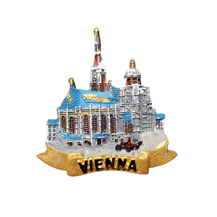 Wholesale Resin Tourist Souvenir Vienna Austria Fridge Magnet