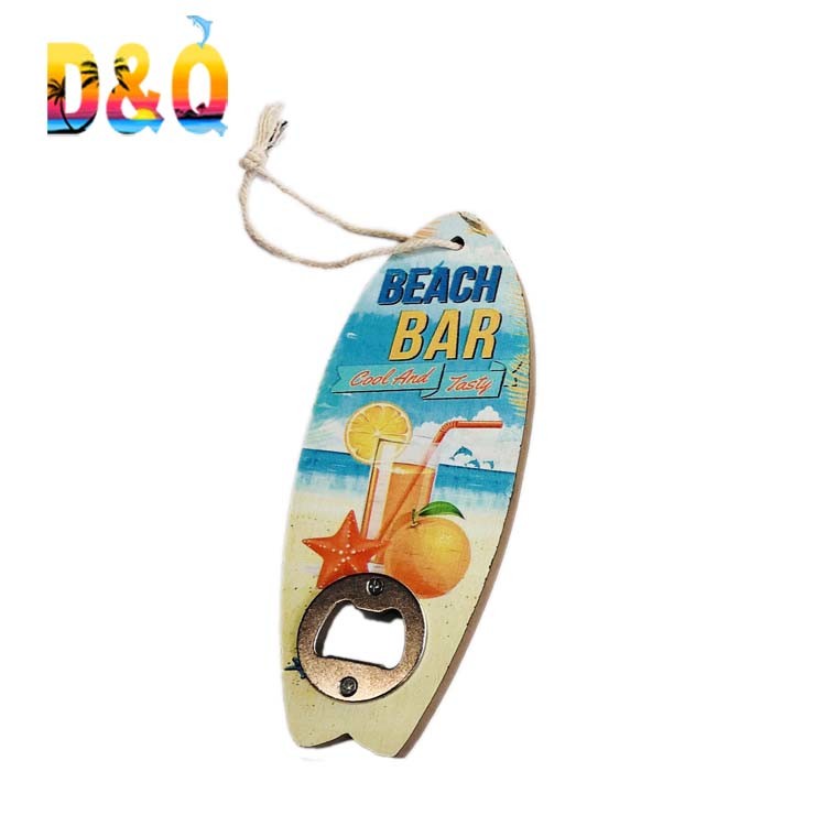 Custom 3D Printing Beach Souvenir MDF Wood Palm Tree Bottle Opener