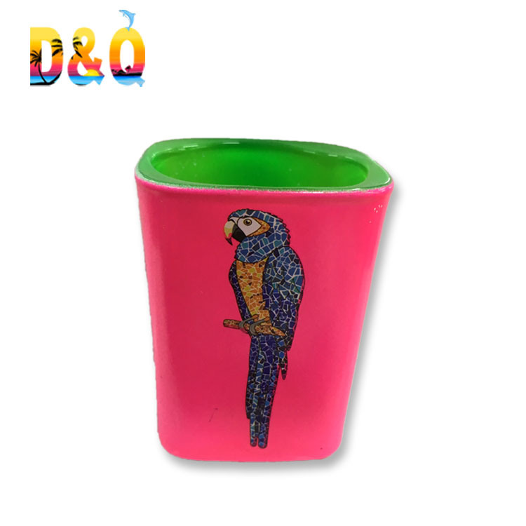 Custom Logo Unique Tourist Souvenir Gift Square Shot Glass