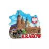 Customized Resin Printing Tourist City Magnet Krakow Cracow Poland Souvenir Fridge Magnet