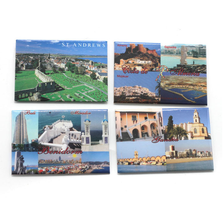 Factory Custom Promotion Gift Tourist Souvenir Tinplate Photo Tin Fridge Magnet