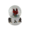 Wholesale Christmas Souvenir Gift Animal Snow Ball Resin Cardinal Red Bird Snow Globe