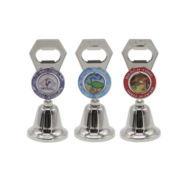 Wholesale Custom Tourist Souvenir Metal Alloy Craft Dinner Bell Bottle Opener