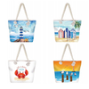 Wholesale Ocean Animal Printing Canvas Beach Bag Souvenir Sea Turtle Tote Bag