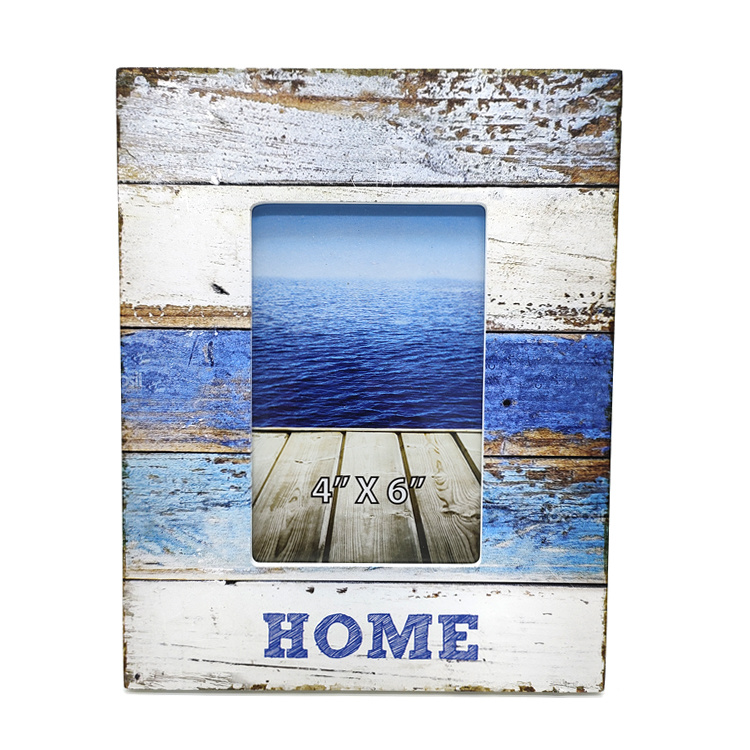 Wholesae Custom MDF Large 4X6 Beach Souvenir Distressed Wood Vintage Picture Frames