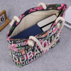 Custom Foam Logo Women Canvas Souvenir Dubai Letter Beach Tote Bag