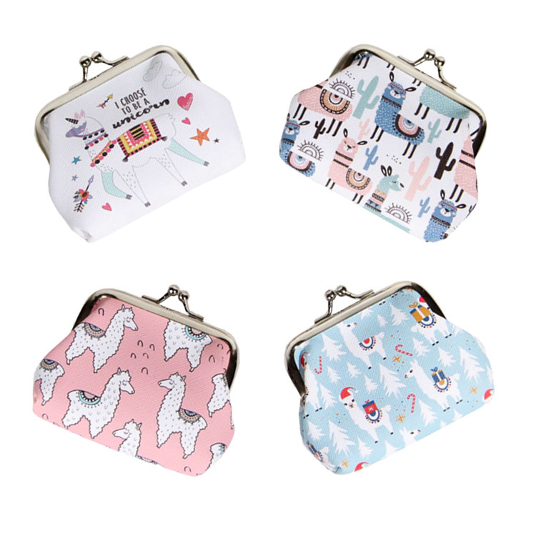 Custom Printed Classic Coin Purse Small PU Leather Money Pouch