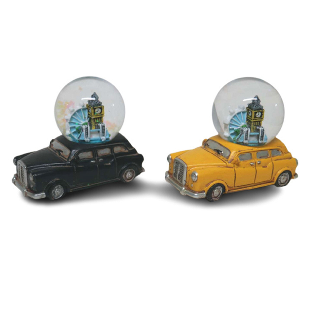 Custom Tourist Souvenir Resin Car Water Globe Shape Taxi New York Snow Globe