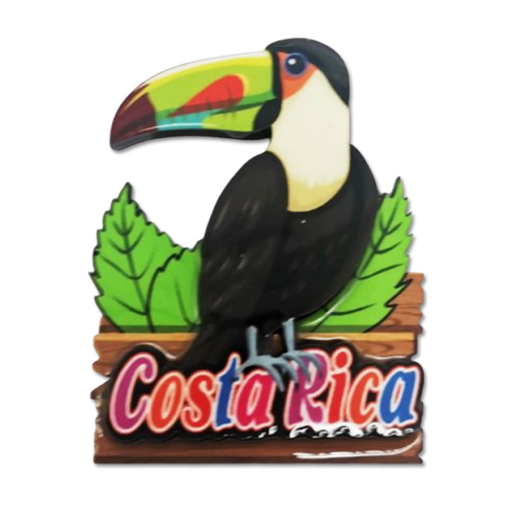 Custom MDF Wood Tourist Gift Toucan Magnet Costa Rica Souvenir Fridge Magnet