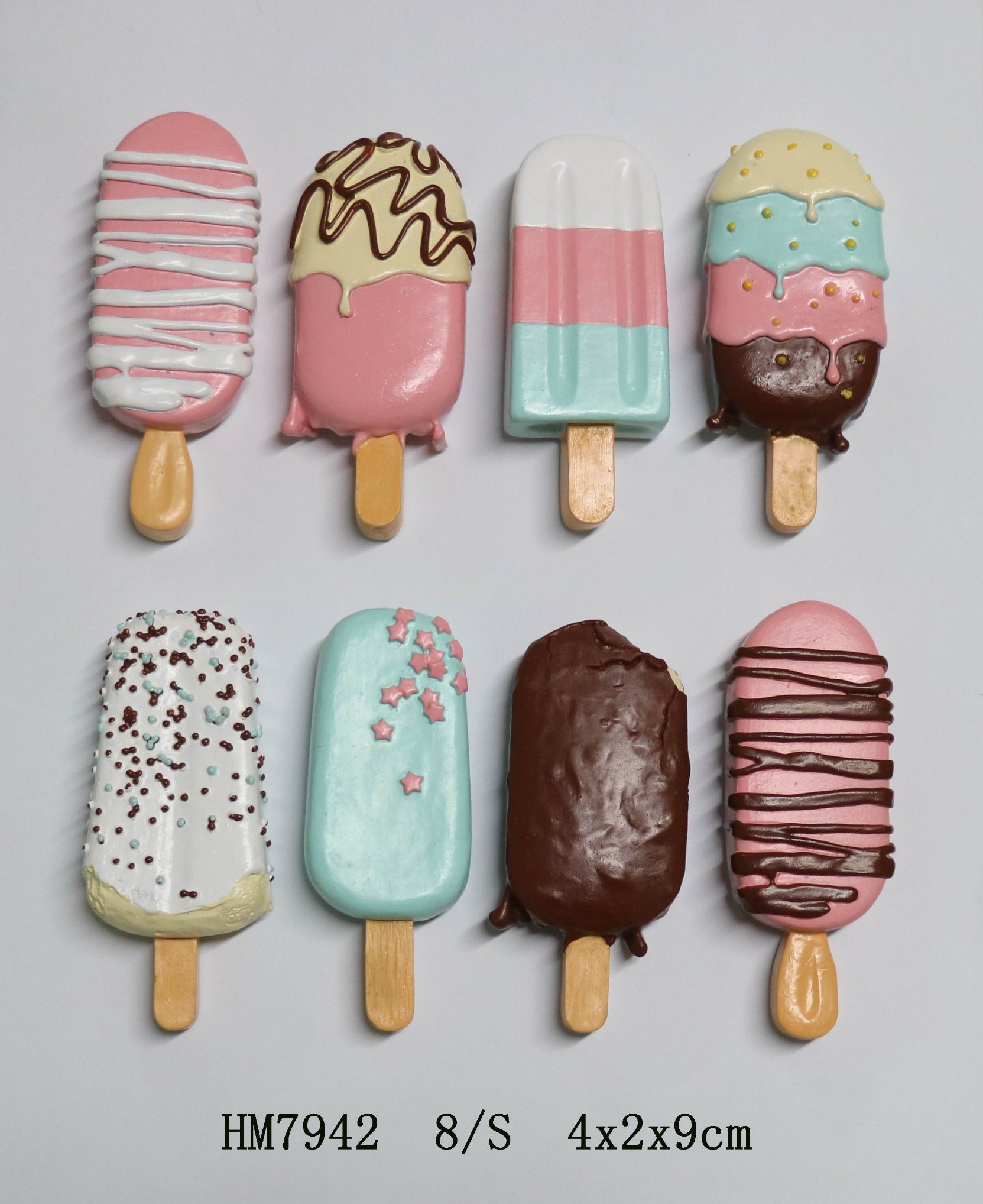 Wholesale Creative Funny Gift Custom Food Ice Cream Fridge Magnets