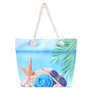 2023 Summer Beach Travel Storage Zipper Shoulder Tote Bag Large Capacity Lady Rope Canvas Beach Bag