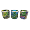 Wholesale Luxury Home Decor Candle Jars Round Shape Glass Mosaic Candle Holder