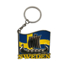 Custom Logo Alloy Metal Flag Viking Boat Norway Sweden Souvenir Keychain