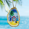 Custom Printing Souvenir Hanging Resin Sand Dollar Shells Beach Christmas Ornaments