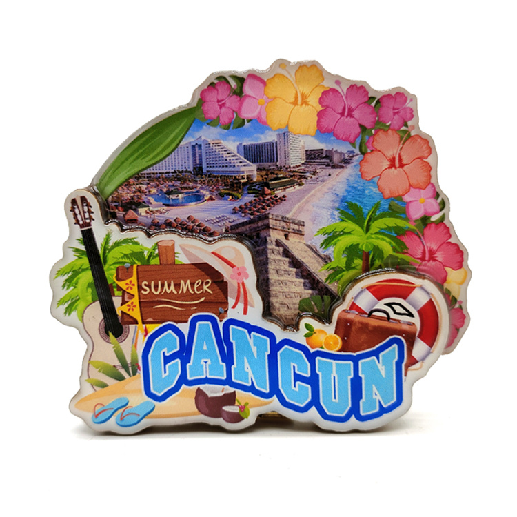 Custom Logo 3D MDF Country Travel Souvenir Magnet Wooden Refrigerator Magnet