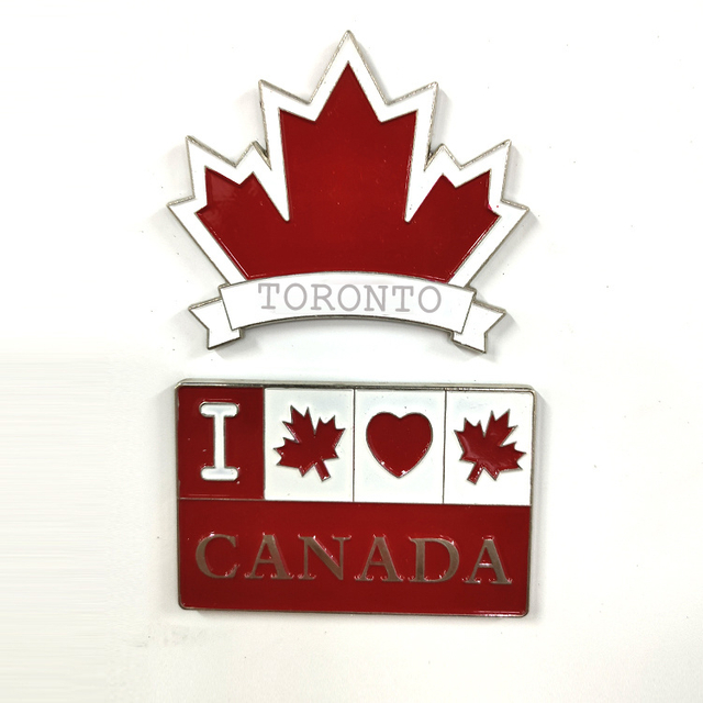 Custom Logo Metal 3D Toronto Canada Souvenir Fridge Magnet