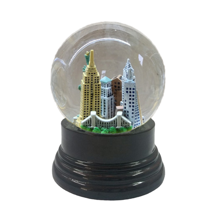 Manufacturer Wholesale Custom Resin Big 3D Building New York Souvenir Snow Globe