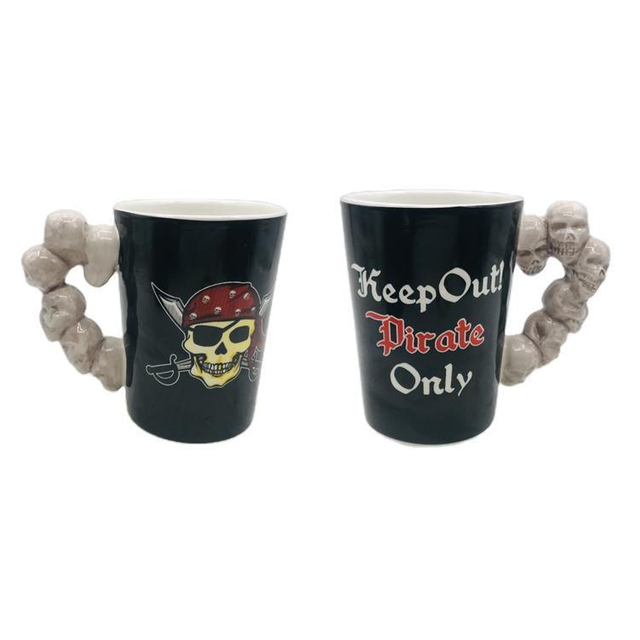 Wholesale Custom Creative Souvenir Gift Skeleton Skull Ceramic Mug