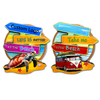 Custom Logo Epoxy Wood Mexican Cozumel Refrigerator Magnets Souvenir Cozumel Fridge Magnet