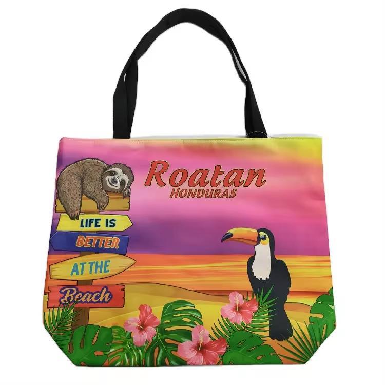 Customized Logo Canvas Printing Skull Mexican Handbags Mexico Souvenir Beach Bag Canvas Tote Bag Mexican Bags