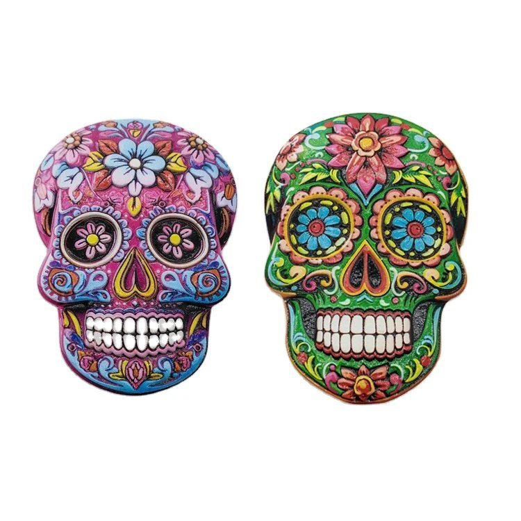 Custom Resin 3D Printing Mexican Skeleton Souvenir Skull Fridge Magnet