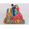 Llavero De Wholesale Custom Resin Printing Travel Gift Spain Souvenir Barcelona Magnet