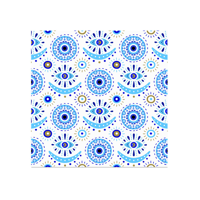 Custom Embossed Ceramic Round Square Evil Eye Coaster